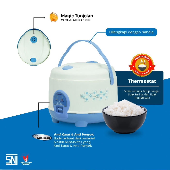 Miyako Rice Cooker Magic Warmer Plus 1.8 Liter - MCM586